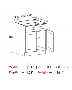 Base Cabinet - Two Doors One Drawer