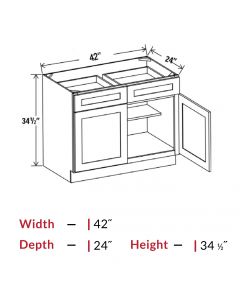 Base Cabinet - Two Doors Two Drawers