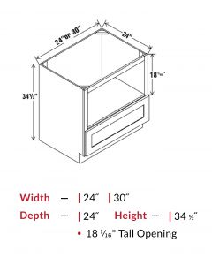 Microwave Base - One Drawer