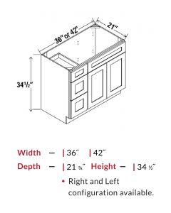 Vanities - Vanity Sink Drawer Base Drawer Combo Three Drawers