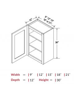 Wall Cabinet - One Door Two Shelves